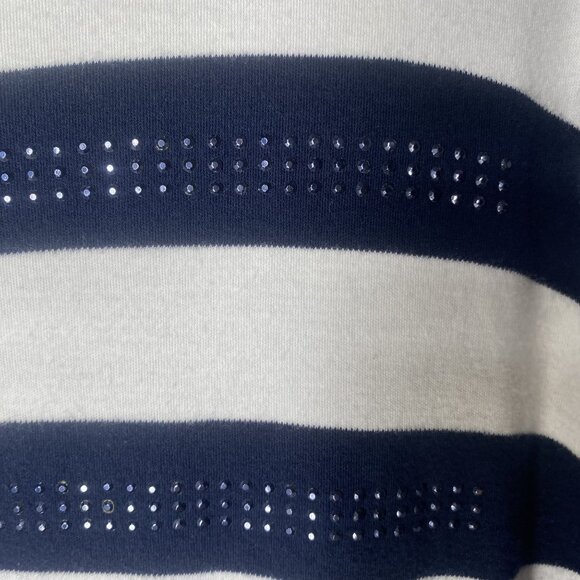 Cj Banks Tunic Top Womens 3X Plus Size Navy White Striped Casual Beach Resort - Picture 6 of 10